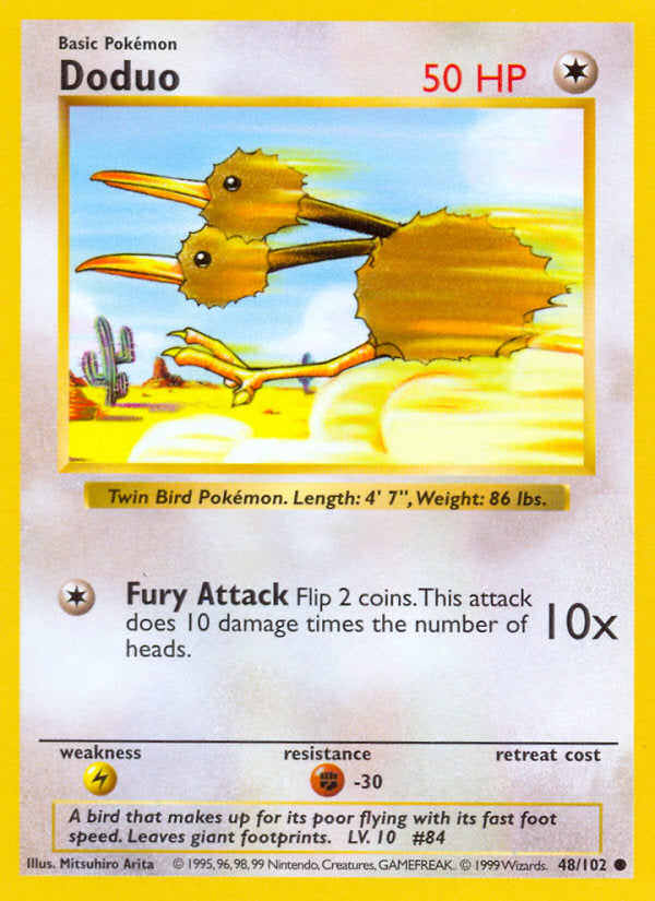 Base set Doduo #48/102 shadowless